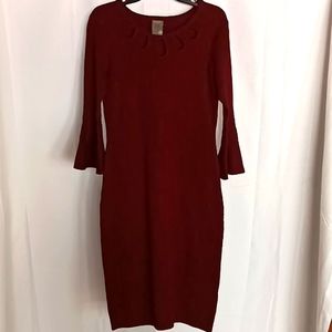 Taylor Burgundy Sweater Dress
